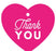 Set of 30 Thank You Heart Gift Tags, Chic Style-Set of 30-Andaz Press-Fuchsia-