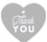 Set of 30 Thank You Heart Gift Tags, Chic Style-Set of 30-Andaz Press-Gray-