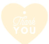 Set of 30 Thank You Heart Gift Tags, Chic Style-Set of 30-Andaz Press-Ivory-