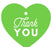 Set of 30 Thank You Heart Gift Tags, Chic Style-Set of 30-Andaz Press-Kiwi Green-