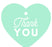 Set of 30 Thank You Heart Gift Tags, Chic Style-Set of 30-Andaz Press-Mint Green-