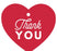 Set of 30 Thank You Heart Gift Tags, Chic Style-Set of 30-Andaz Press-Red-