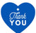 Set of 30 Thank You Heart Gift Tags, Chic Style-Set of 30-Andaz Press-Royal Blue-