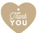 Set of 30 Thank You Heart Gift Tags, Chic Style-Set of 30-Andaz Press-Tan-
