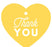 Set of 30 Thank You Heart Gift Tags, Chic Style-Set of 30-Andaz Press-Yellow-