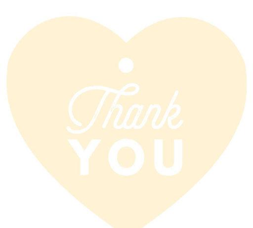 Set of 30 Thank You Heart Gift Tags, Chic Style-Set of 30-Andaz Press-Ivory-