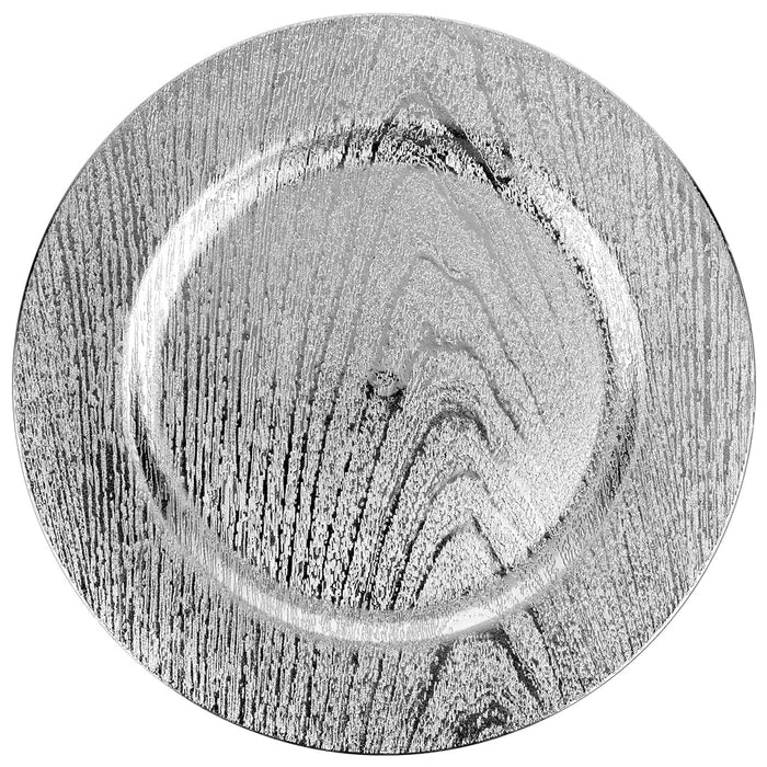 Set of 4 Acrylic Metallic Wood Charger Plates Bulk Pack-Koyal Wholesale-Gold-Set of 1 (4 PC)-