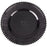 Set of 4 Beaded Linen Cross-Stitch Glass Charger Plates-Set of 4-Koyal Wholesale-Black-