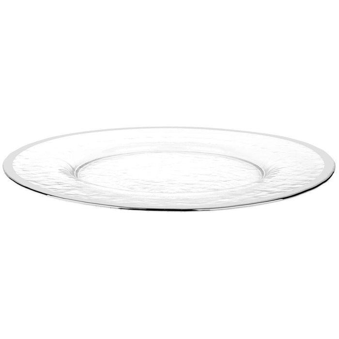 Set of 4 Clear Glass Rim Charger Plates-Set of 4-Koyal Wholesale-Gold-