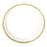 Set of 4 Clear Glass Rim Charger Plates-Set of 4-Koyal Wholesale-Gold-
