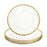 Set of 4 Clear Glass Rim Charger Plates-Set of 4-Koyal Wholesale-Gold-