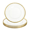Set of 4 Clear Glass Rim Charger Plates-Set of 4-Koyal Wholesale-Gold-