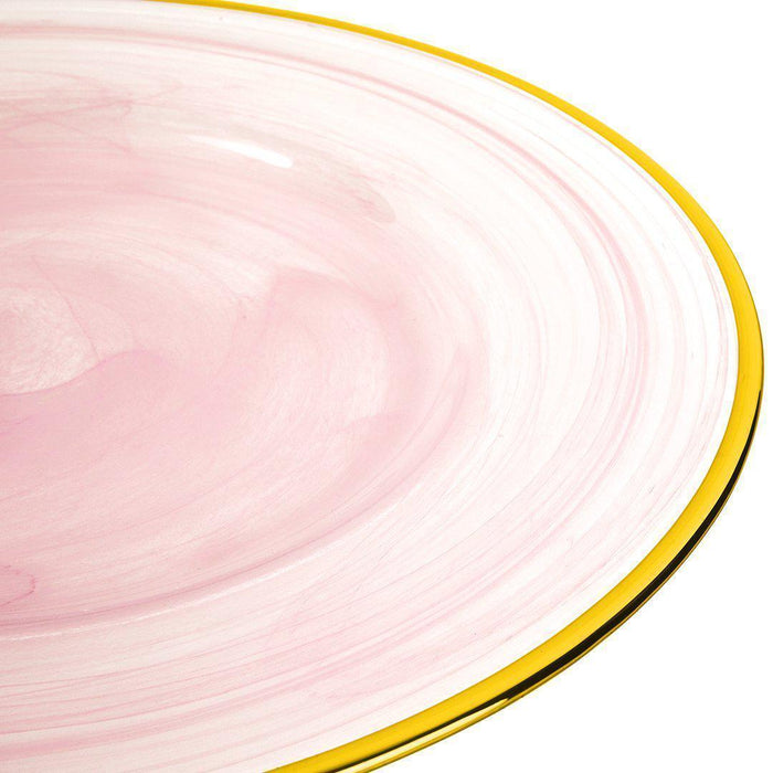 Set of 4 Cloud Glass Charger Plates-Set of 4-Koyal Wholesale-Pink-