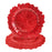 Set of 4 Flora Glass Charger Plates-Set of 4-Koyal Wholesale-Red-