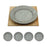 Set of 4 Galvanized Metal Charger Plates-Set of 4-Koyal Wholesale-