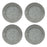 Set of 4 Galvanized Metal Charger Plates-Set of 4-Koyal Wholesale-