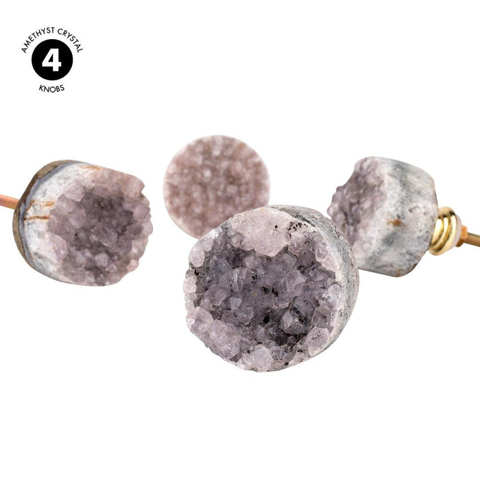 Set of 4 Geode Stone Dresser Knobs-Set of 4-Koyal Wholesale-Amethyst-