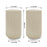 Set of 4 Large Ribbed Cylinder Vases-Set of 4-Koyal Wholesale-Desert Tan-
