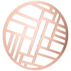Set of 4 Modern Mirror Acrylic Geometric Charger Placemats-Set of 4-Koyal Wholesale-Rose Gold-