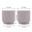 Set of 4 Ribbed Round Modern Vases-Set of 4-Koyal Wholesale-Mauve-