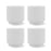 Set of 4 Ribbed Round Modern Vases-Set of 4-Koyal Wholesale-White-