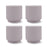 Set of 4 Ribbed Round Modern Vases-Set of 4-Koyal Wholesale-Mauve-