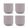 Set of 4 Ribbed Round Modern Vases-Set of 4-Koyal Wholesale-Mauve-