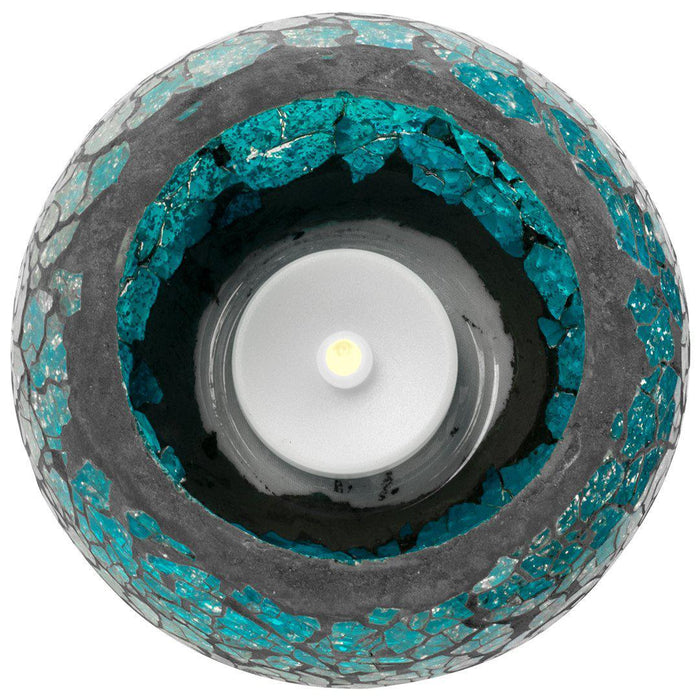 Set of 4 Round Mosaic Votive Candle Holder for Table Centerpiece, Home Decor, Special Occassions and Gifts-Set of 4-Koyal Wholesale-Purple-