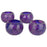 Set of 4 Round Mosaic Votive Candle Holder for Table Centerpiece, Home Decor, Special Occassions and Gifts-Set of 4-Koyal Wholesale-Purple-