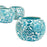 Set of 4 Round Mosaic Votive Candle Holder for Table Centerpiece, Home Decor, Special Occassions and Gifts-Set of 4-Koyal Wholesale-Aqua-