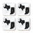 Set of 4 Square Coffee Drink Coasters Texas Long Distance Gift-Set of 4-Andaz Press-Alabama-