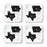 Set of 4 Square Coffee Drink Coasters Texas Long Distance Gift-Set of 4-Andaz Press-Alabama-