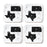 Set of 4 Square Coffee Drink Coasters Texas Long Distance Gift-Set of 4-Andaz Press-Alabama-