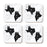 Set of 4 Square Coffee Drink Coasters Texas Long Distance Gift-Set of 4-Andaz Press-Alabama-