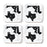 Set of 4 Square Coffee Drink Coasters Texas Long Distance Gift-Set of 4-Andaz Press-Alabama-
