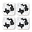Set of 4 Square Coffee Drink Coasters Texas Long Distance Gift-Set of 4-Andaz Press-Alabama-