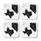 Set of 4 Square Coffee Drink Coasters Texas Long Distance Gift-Set of 4-Andaz Press-Alabama-
