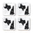 Set of 4 Square Coffee Drink Coasters Texas Long Distance Gift-Set of 4-Andaz Press-Alabama-