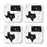 Set of 4 Square Coffee Drink Coasters Texas Long Distance Gift-Set of 4-Andaz Press-Alabama-