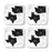 Set of 4 Square Coffee Drink Coasters Texas Long Distance Gift-Set of 4-Andaz Press-Alabama-