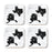 Set of 4 Square Coffee Drink Coasters Texas Long Distance Gift-Set of 4-Andaz Press-Alabama-