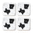 Set of 4 Square Coffee Drink Coasters Texas Long Distance Gift-Set of 4-Andaz Press-Arkansas-