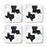 Set of 4 Square Coffee Drink Coasters Texas Long Distance Gift-Set of 4-Andaz Press-Louisiana-