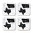 Set of 4 Square Coffee Drink Coasters Texas Long Distance Gift-Set of 4-Andaz Press-Montana-