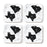 Set of 4 Square Coffee Drink Coasters Texas Long Distance Gift-Set of 4-Andaz Press-South Carolina-