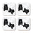 Set of 4 Square Coffee Drink Coasters Texas Long Distance Gift-Set of 4-Andaz Press-Alabama-
