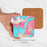 Set of 4 Square Drink Coffee Coasters Gift Set, Textures-Set of 4-Andaz Press-Marble Coral Aqua-