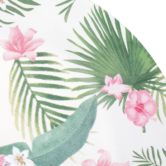 Set of 4 Tropical Hibiscus Leaves Acrylic Charger Plates, Bulk Pack-Koyal Wholesale-Set of 1 (4 PC)-