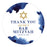 Set of 40 Custom Round Bar/Bat Mitzvah Thank You Sticker Labels-Set of 40-Andaz Press-Watercolor Blue-
