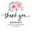 Set of 40 Custom Round Sweet 16 Thank You Favor Stickers-Set of 40-Andaz Press-Pink Roses-